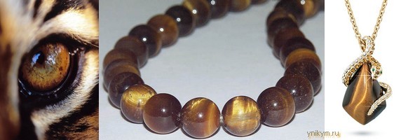 Ювелирные изделия из тигрового глаза Тигровый глаз в изделиях